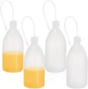 4Pcs of Vol.1000Ml (33.8Oz) Wash Bottles, Narrow Mouth Squeeze Bottles, LDPE