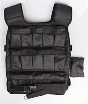20kg Adjustable Weighted Training Nylon Vest - Strength Weightlifting Bodybuilding Plyometric Drills Bodyweight Workout Exercise Home Gym
