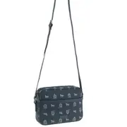 Pierre Cardin Women's Canvas/Leather Trim Square Shoulder Crossbody Bag Sky Blue