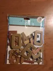 BRAND NEW MARCELLA BY K CHIPBOARD EMBELLISHMENTS ALPHABET