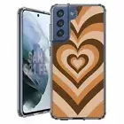 For Samsung Galaxy S20 S21 S23 S24 FE 5g TPU Case+Glass(Wild-Heart Brown)