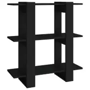 vidaXL Book Cabinet/Room Divider Black Storage Cabinet Bookcase Shelf Rack