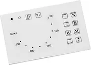 HALLMERS 50-250/Max Degree Celsius Clockwise Temperature Dial + 12 Oven Symbols Decal Control Panel Labels (Black Print Clear Adhesive) Replacement Temp Sticker Electric Grill Fan Gas Temp Knob