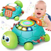 Baby Toys Early Learning Educational Toy with Light & Sound, Musical Turtle Crawling Baby Toys