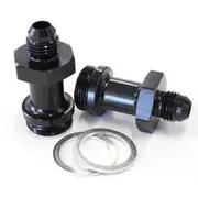 Aeroflow Carburettor Adapter - Male 7/8" to -6AN 1-3/4" Long, AF700-06-LBLK