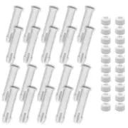 20 PCS Plastic Pool Joint Pins & 20 PCS Rubber Seals for -Swimming Pool Parts for 13 -24inch Metal Frame,2.36 inch White
