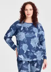 [Taking Shape] Taking Shape Lounge Floral Top Size 26 in Print - Plus Size Women's Clothing Print
