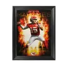 Patrick Mahomes Kansas City Quarterback Chiefs Wood Framed Textured Picture