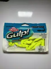 Berkley Gulp Saltwater Swimming Mullet Bait 4" Chartreuse 10/Pack 1109403
