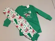 NWT Gymboree Christmas Boy Gymmies Puppy Dog Pajama Set Happy Howl-idays size 4