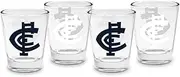 AFL Shot Glass Set of 4 - Carlton Blues - 50ml