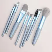 Makeup Brush Set 8 Pcs Premium Synthetic Foundation Powder Concealers Eye shadows Blush Makeup Brushes，Blue