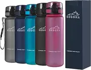 KOBONA 500-ml Smart and Handy Small Sport Water Bottle - Wide Mouth for Ice, Fruit Infuser Sieve, Leak Proof, Light Weight, Food Grade BPA Free USA Tritan Material, for Gym Fitness School Office, PINK