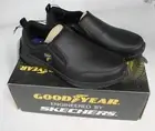 Goodyear Skechers Memory Foam Slip On Casual Shoes Men's Size 7 Black Slayter