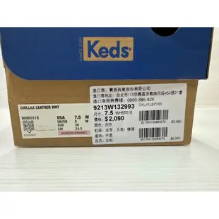 現貨 keds 白鞋 懶人鞋 免綁鞋帶 皮革 軟皮革 小白鞋 護士 白鞋 CHILLAX LEATHER W132993