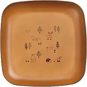 Miyamoto Sangyo 137613 Forest Friends Stacked Plate, BR, Size: Approx. D 8.9 x W 8.9 x H 1.1 inches (22.5 x 22.5 x 2.8 cm)