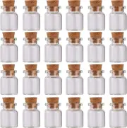 Mini Glass Bottles with Cork 5 ml, Tiny Glass Jars with Cork 24 Pack