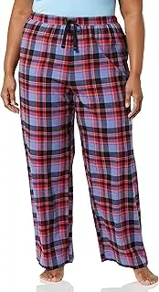 [Amazon Essentials] Women's Flannel Sleep Pant (Available in Plus Size), Blue Mixed Tartan, Medium