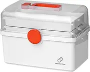kokiya Family Medical Aid Box Medication Organizer Storage Bin Storage First Aid Kits Container for Household Car Vehicle