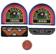 ALIEN Movie U.S.C.S.S. Nostromo Flight Wings Weyland Yutani patch (5pc-Iron on)