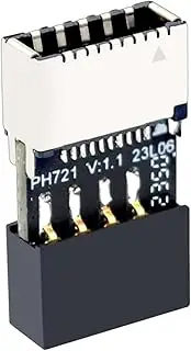 USB Motherboard Header Extension - 9 Pin Connector USB 2.0 Chassis Motherboard - High-Speed Male to Type-E Female Extension Adapter Type-C Socket, 9-Pin Header Adapter