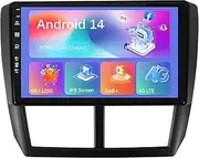 MISONDA 6G+128G Car Stereo Radio Player GPS Head Unit Android 14 Built in DAB+/4G/HDMI for Subaru Foreste/Impreza WRX 2008-2014 with Carplay DSP RDS Bluetooth Camera+Mic
