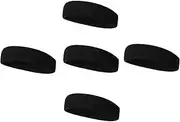 [BELLIFFY] 5Pcs Skin Friendly Sweat Absorbing Headbands for Yoga Running and Sports Durable Lightweight Elastic Hair Bands for Comfortable Wear for Gym and Outdoor Activities