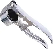 PartyKindom 1pc Garlic Press Hand Dishwasher Safe Garlic Mincer Smasher Pounder Manual Garlic Crusher Garlic Tools Minced Functional Single Presser Hand Garlic Press Silver Stainless Steel