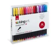 Fineliner Pens, 0.4mm Line Width, Triangular Ergonomic Barrel, Set of 36 Uniq...