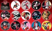 DC Comics Harley Quinn Metal Button Assortment of 14 Ata-Boy YOU CHOOSE BUTTON