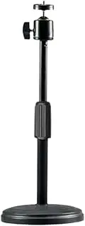 Hjdlhx Desktop Phone Holder Round Base Sturdy Easy to Install Metal Support Stand with Telescopic Pole for Office Bedroom Studio