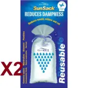 2x Cli-mate 150g Sunsack Moisture Absorber Dehumidifier