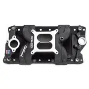 Edelbrock RPM Air Gap Intake Manifold - Black, Chevrolet Small Block, ED75013