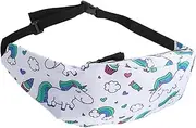[SAFIGLE] Unicorn Pattern Women's Outdoor Fanny Pack Waist Bag Large Capacity for Cellphone Keys Lipstick Travel