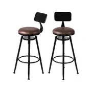 Levede 2x PU Leather Padded Bar Stools