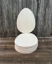 20 pk 18"x1/4" (5.2mm) Unfinished Wood Egg blank DIY Door hanger.