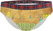 [Tiunyeah] Periodic Table Retro Hipster Briefs Stretch Ladies Underwear Bikini Panty S Women Panties