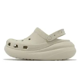 【Crocs】洞洞鞋 Classic Crush Clog 超厚底 男鞋 女鞋 奶茶 經典泡芙 卡駱馳(2075212Y2)