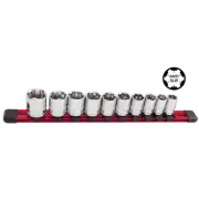SP Tools 10pc X-Treme Grip 1/4"Dr Socket Rail Set MET SP33015