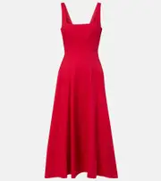 [Staud] Staud Wells cotton poplin midi dress AU 12 red