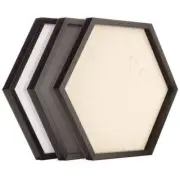 Black Hexagon Dry Erase, Chalkboard and Pinboard 3-Piece Wall Organizer Set