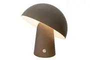 New Oriental Mario Modern Mushroom USB Rechargeable Table Desk Lamp Steel Grey