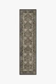 75' x 305' | Machine Washable Runner Rug | Kid & Pet Friendly | Indoor Rug | Honeysuckle & Tulip Dark Wood Flatwoven Rug by Morris & Co. | Ruggable
