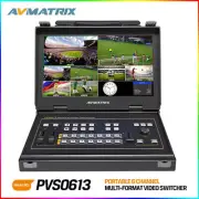 AVMATRIX PVS0613 Portable 6CH SDI/HDMI Multi-format Video Switcher 13.3" Monitor