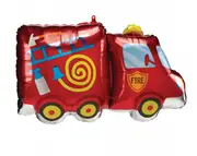 Firefighter Fire Truck SuperShape Foil Balloon