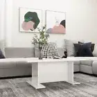 NNEVL Coffee Table High Gloss White 103.5x60x40 cm Chipboard