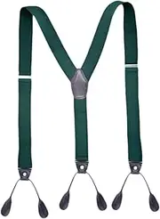 [Tadill] Men's Split Button Brace Tuxedo Adjustable Straps Elastic Suspenders