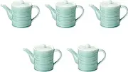 Set of 5, Matsumine Blue Jiruji (Large) [4.4 x 5.6 inches (11.3 x 14.3 cm) (830cc)] | Jujiji Banko Ware Setomonohonpo