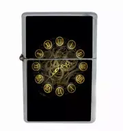 Steampunk Clock Rs1 Flip Top Oil Lighter Wind Resistant