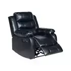 Chelsea 1R Seater Finest Leatherette Recliner Feature Console LED Light Ultra Cu